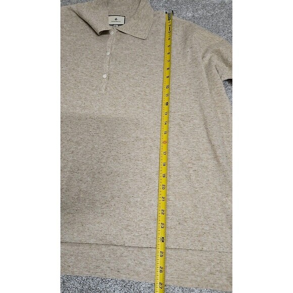 Tuckernuck Casual Polo Long Sleeve Shirt Sweater Linen Blend Beige Size XL/XXL - Picture 9 of 10